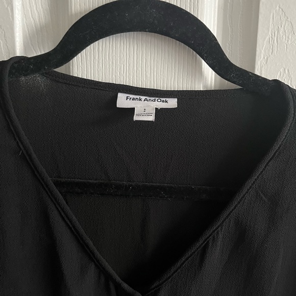 Black Ruffled Blouse | Frank and Oak - Picture 2 of 4